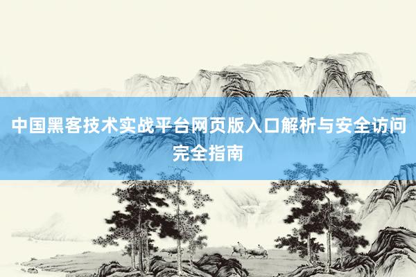 中国黑客技术实战平台网页版入口解析与安全访问完全指南